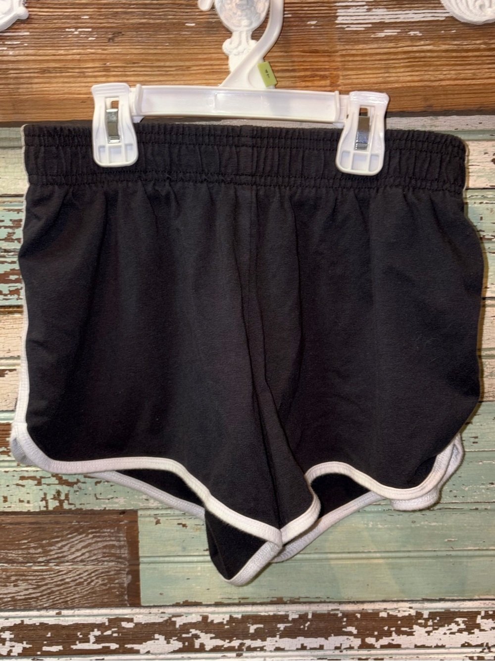 bcg Black Athletic Shorts with White Trim